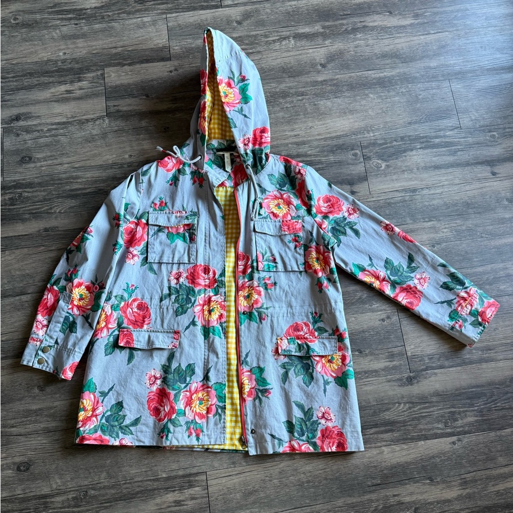 Matilda Jane Gray and Pink Floral Raincoat